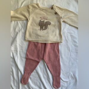 Cream and Pink Kids Matching Set